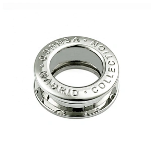 High Quality Custom Round Zinc Alloy Engraved Logo Metal Eyelet Grommets For Handbag