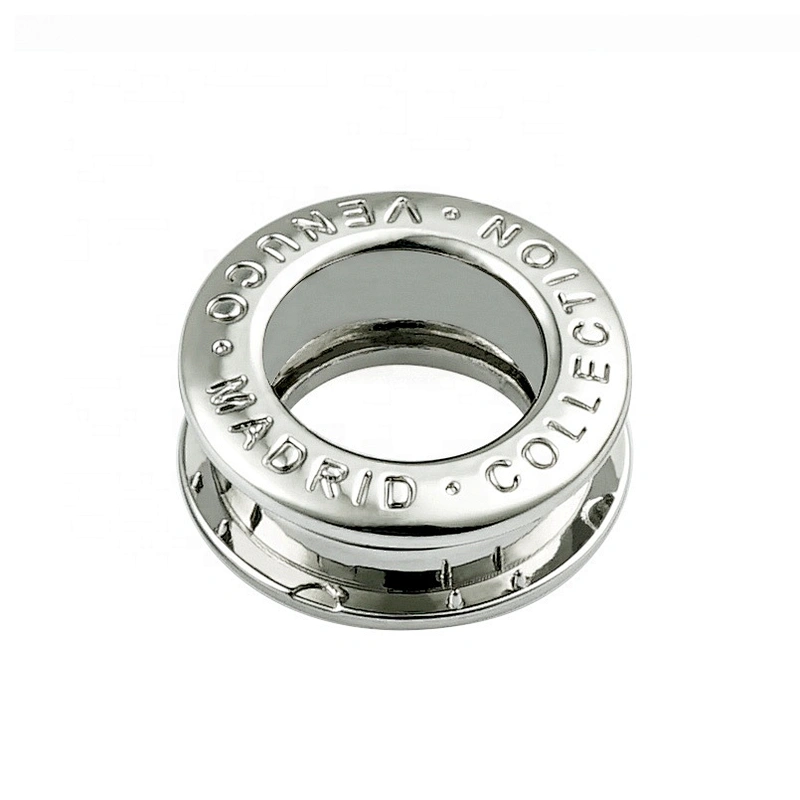 High Quality Custom Round Zinc Alloy Engraved Logo Metal Eyelet Grommets For Handbag