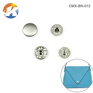 2019 Hot Sell High Quality Stock Metal Botton, Bag Accessories Design Nickel Snap Buttons For Clothing