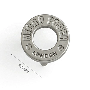 Bag Accessories Round Engraved Logo Metal Tag, Custom Metal Name Plate for Bag*