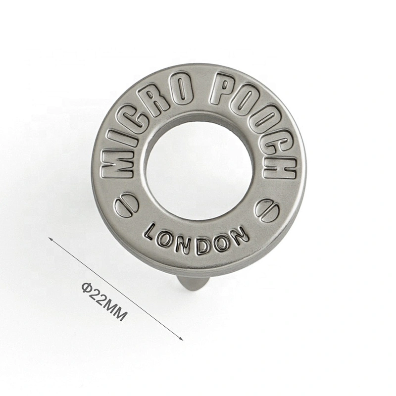 Bag Accessories Round Engraved Logo Metal Tag, Custom Metal Name Plate for Bag*