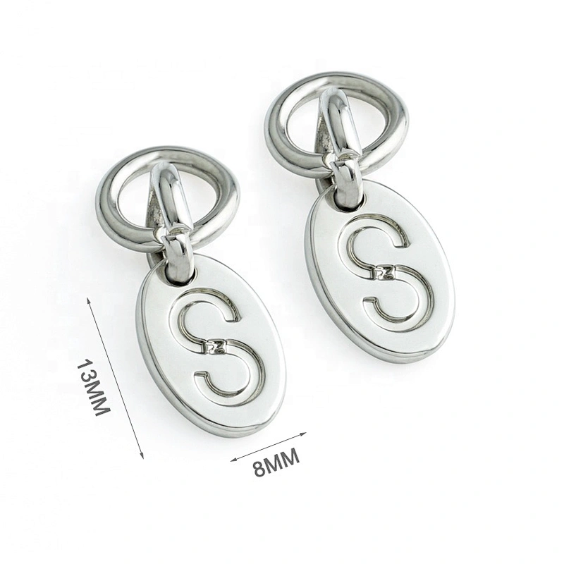 Zinc Alloy Nickel-Free Custom Blank Metal Clothing Jewelry Tag For Bracelet