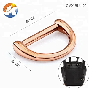 Bag Accessories Rose Gold Metal D Ring Hardware