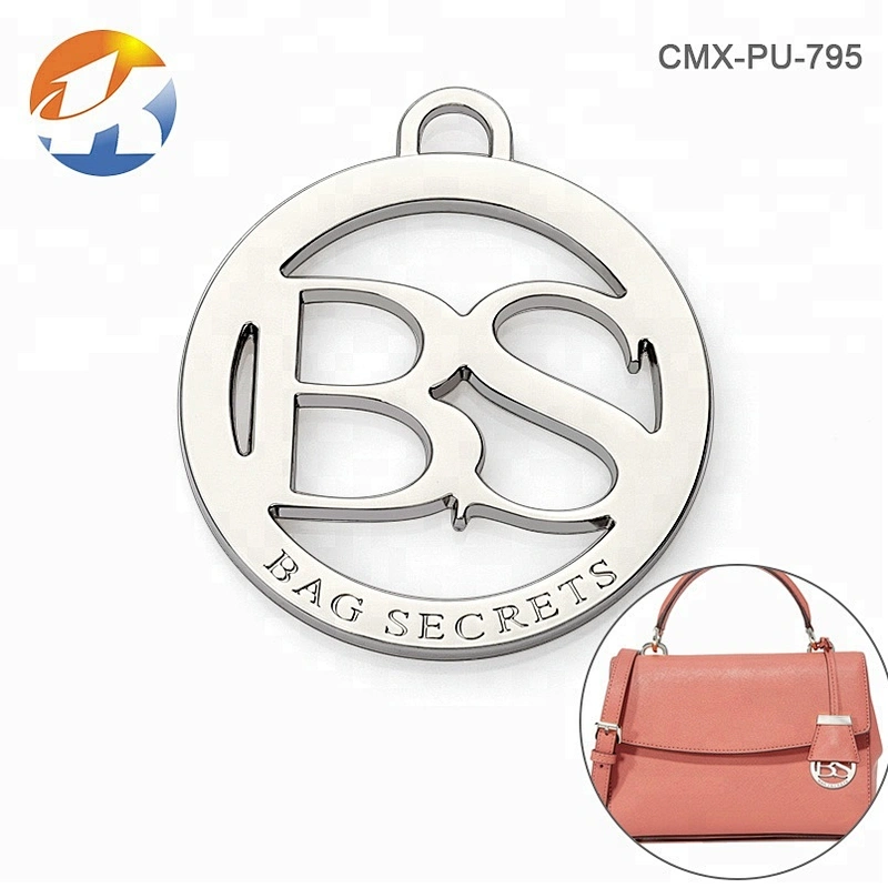 Round With A Loop BS Hollow Hang Metal Logo Handbag