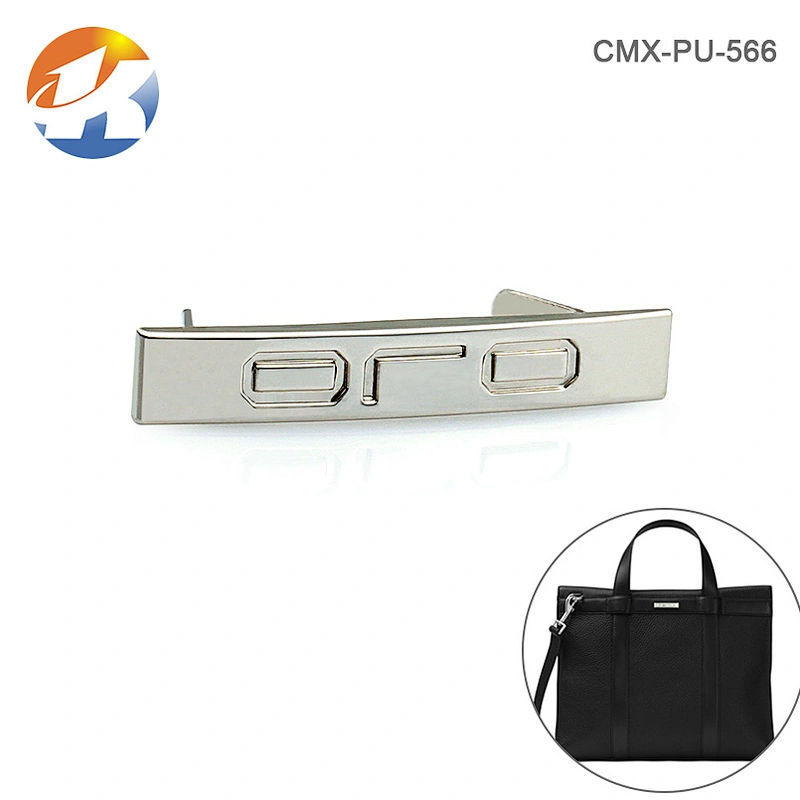 Engraved Logo Nickel Custom Metal Purse Logo