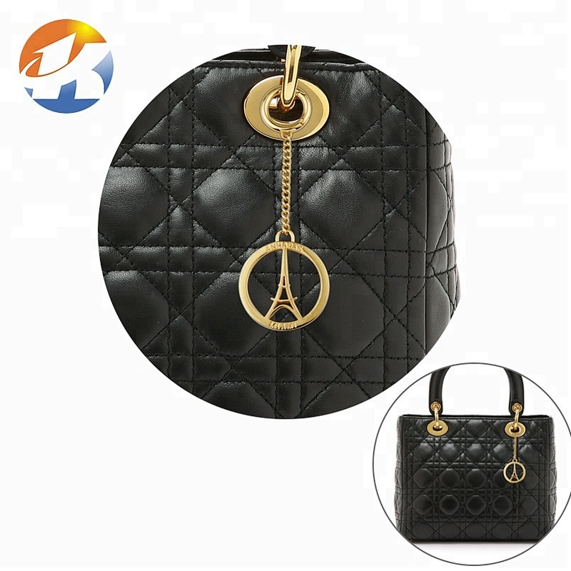 Eiffel Tower Gold Custom Metal Handbag Hanging Logo