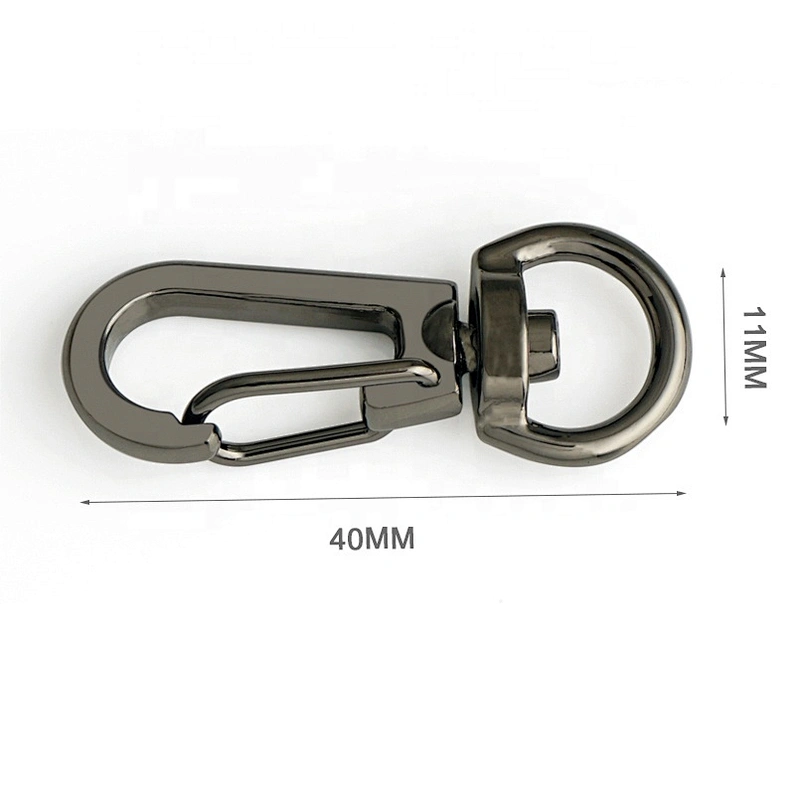 Bag Hardware Metal Snap Hook Clip Keyring, 8mm Purse Snap Spring Metal Hook Buckle for Bag