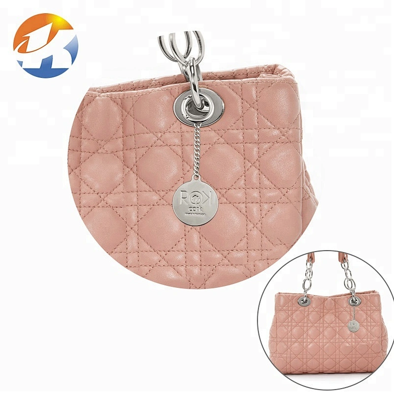 Handbag Accessories Round Metal Name Tag with Spring Hook and Chain, Custom Metal Hang Logo for Bags^