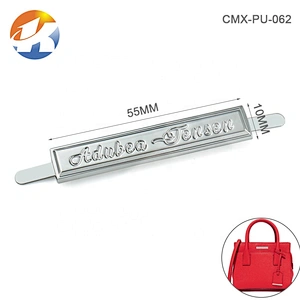 Bag Hardware Design Metal Logo Label for Handbags, Custom Engraved Logo Metal Nameplate