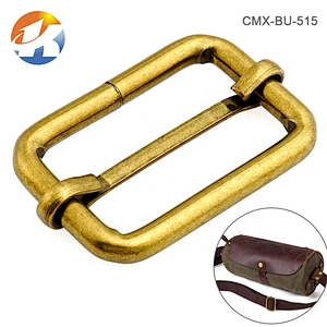 Wholesale Metal Bronze Metal Bag Adjuster Buckle, 38mm Metal Adjustable Buckle for Backpack