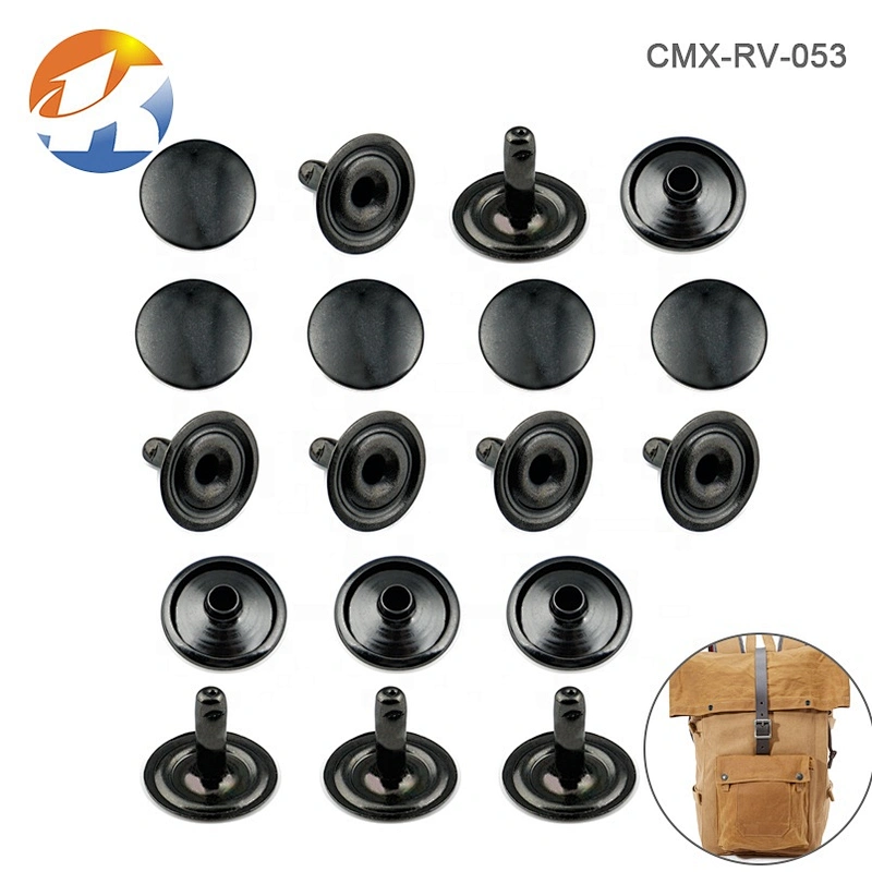 Wholesale Bag Accessories Iron Material Single Cap Gunmetal Metal Rivet For Cloth