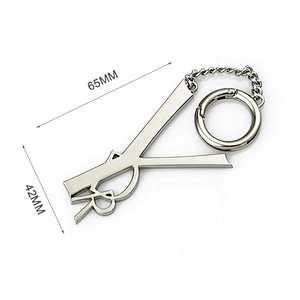 Custom High Grade Handbag Hardware Hang Letters Metal Logo Tag, Fashion Design Metal Hanging Tag for Bags