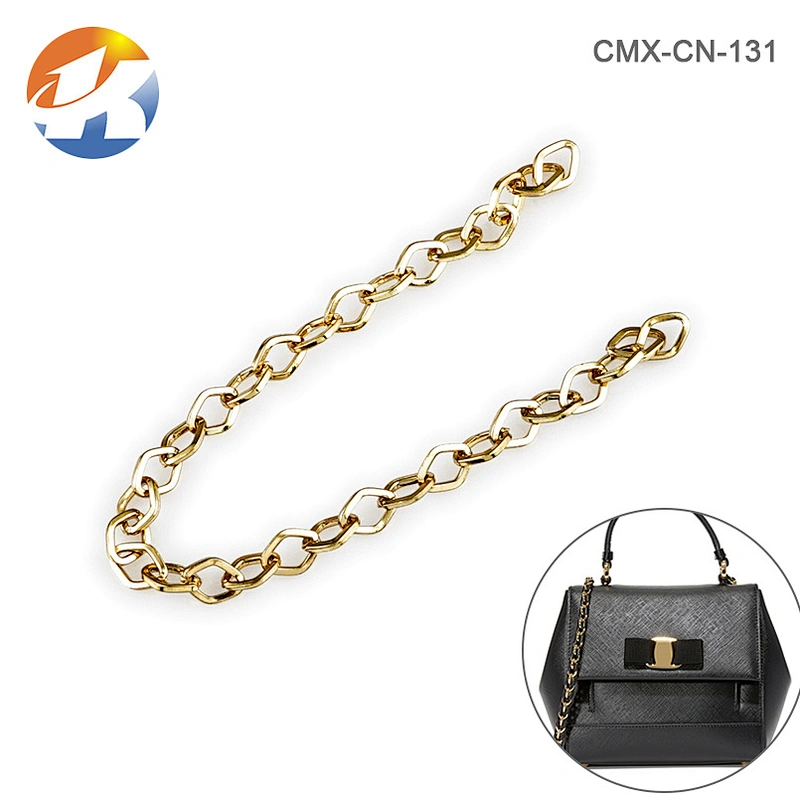Rhombus Shape Gold Metal Decorative Chain