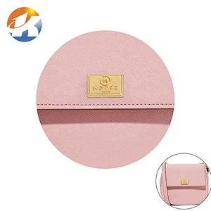Factory Direct Custom Engraved Logo Metal Label Tags, Handbag Hardware Gold Metal Logo Plate with Claws