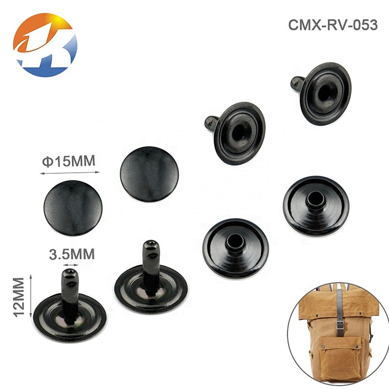 Wholesale Bag Accessories Iron Material Single Cap Gunmetal Metal Rivet For Cloth