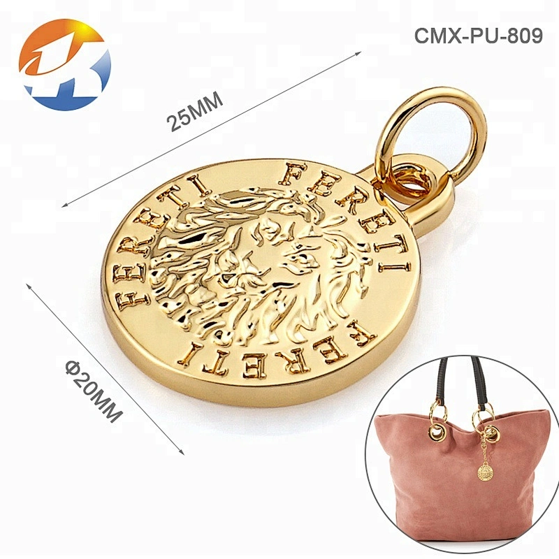 Round With A Loop BS Hollow Hang Metal Logo Handbag