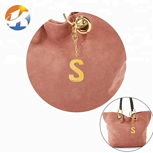 Custom Gold Metal Letter Brand Logo For Handbag