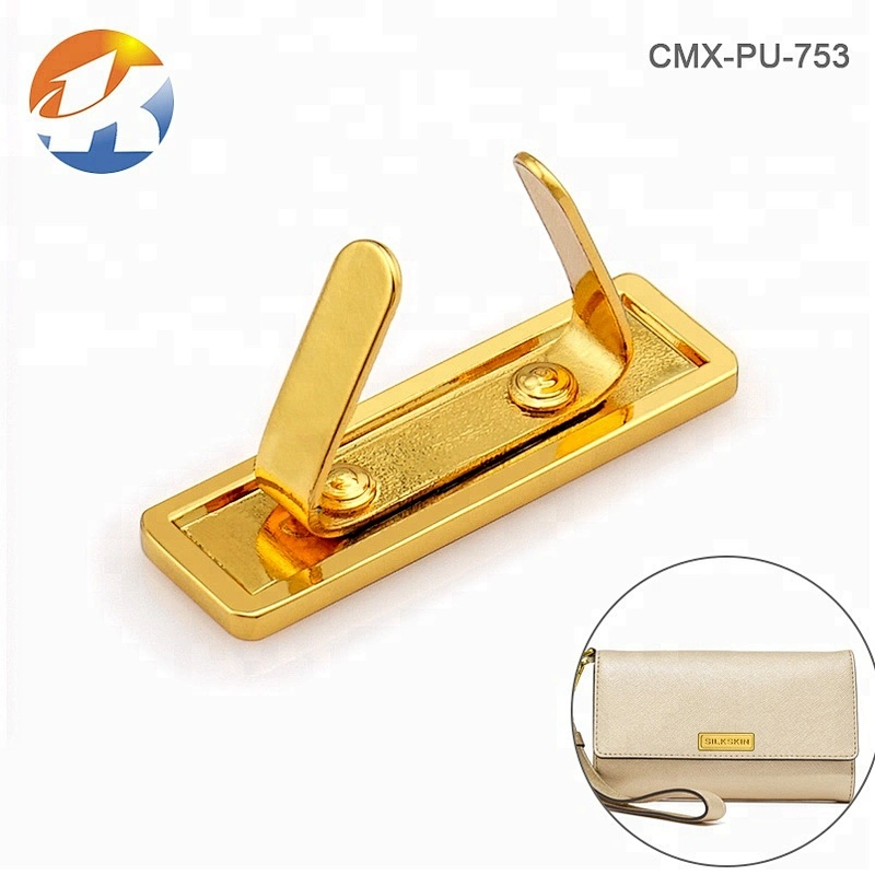 High Grade Handbag Hardware Gold Metal Logo, Custom Metal Name Plate with Engraved Logo for Bags