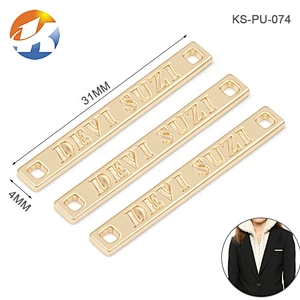 Design Clothing Brand Logos Metal Tag Labels For Clothes, Sewing Golden Metal Cloth Label Tag For Clothing Custom