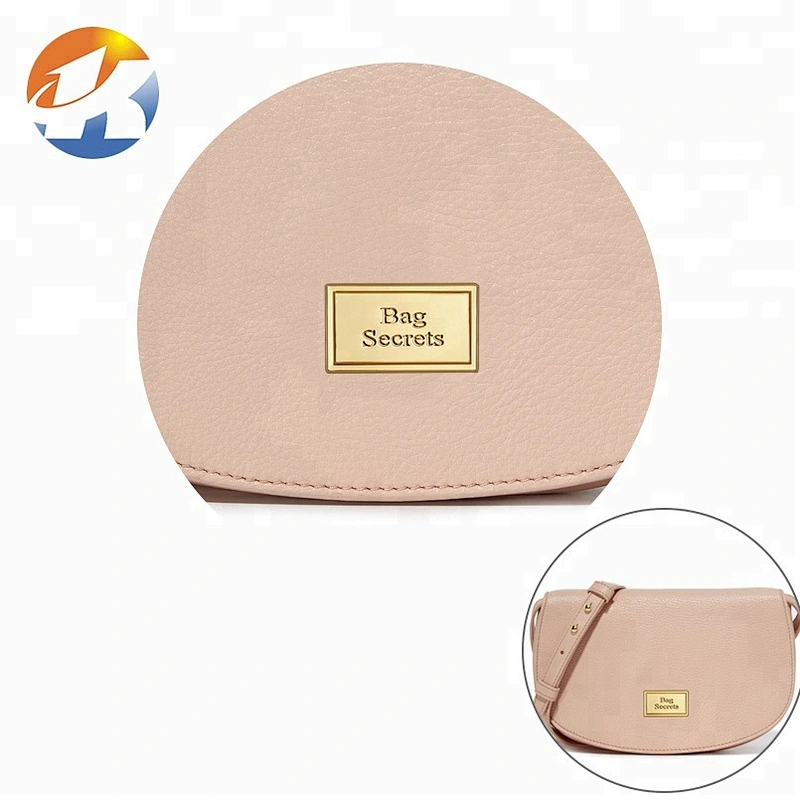 Zinc Alloy Engraved Gold Metal Logo For Handbags