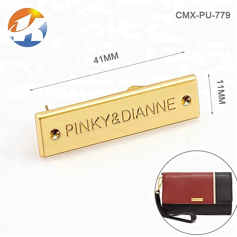 Bag Hardware Custom Cut Out Logo Style Metal Plate Logo