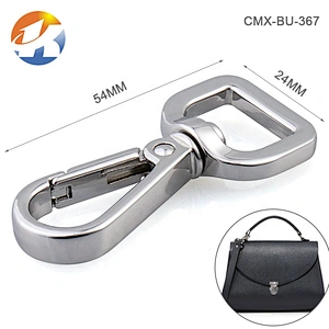 10mm Tail Gold Metal Handbag Snap Hook, Nickel-free Plated Metal Spring Snap Hook for Bags