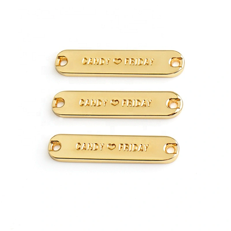 Oval Shape Sewing Garment Metal Swimwear Label, Clothing Label Custom Swimwear Metal Logo For Cloth