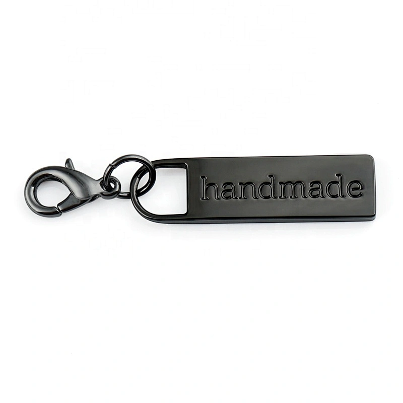 Bag Accessories Metal Black Zipper Pull Tabs, Matte Black Metal Zipper Puller Backpack