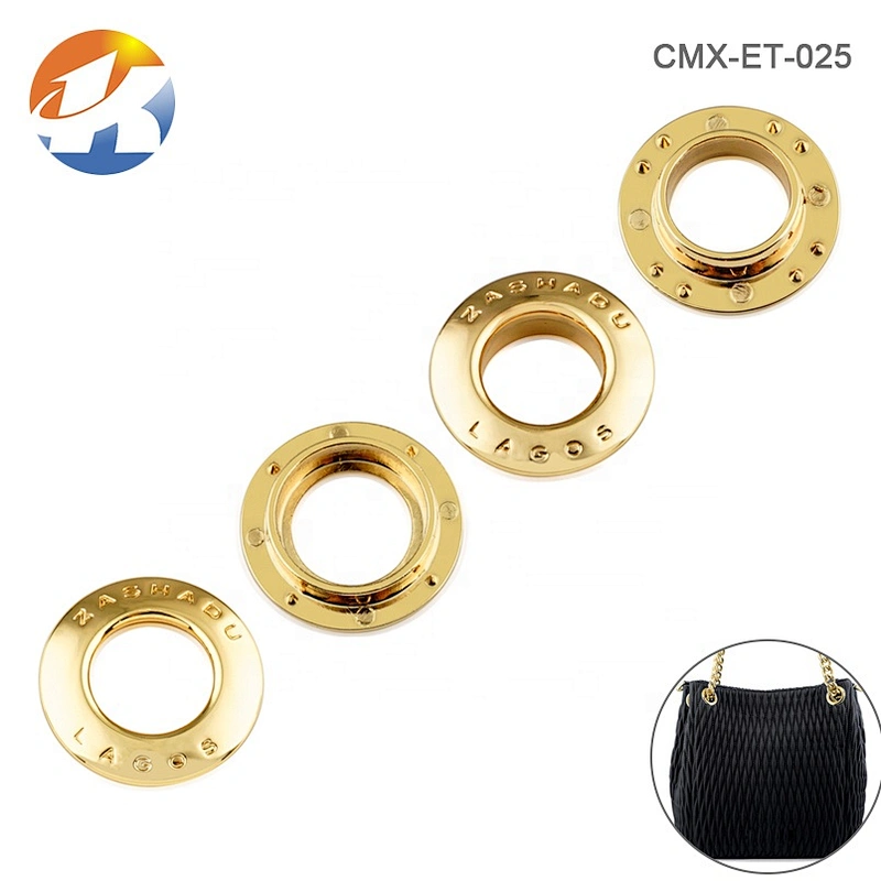 Bag Accessories Custom Colored Gold Metal Ring Eyelets Grommet For Handbag
