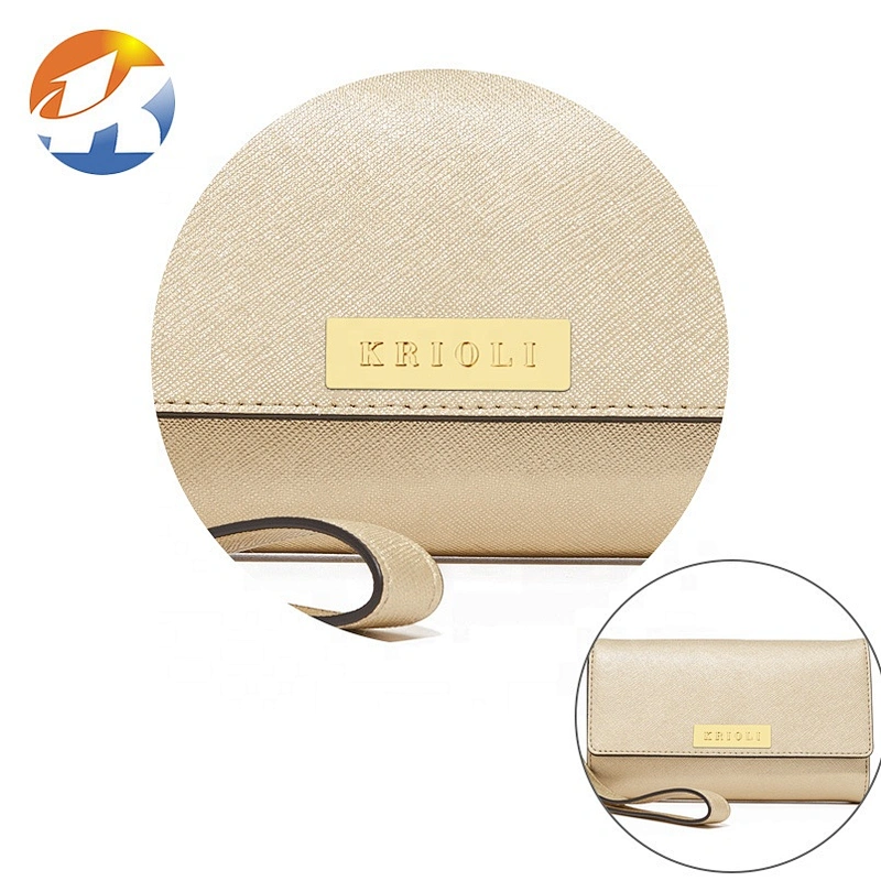 Bags Hardware Custom Gold Plated Metal Name Plate, Handbag Accessories Rectangle Metal Logo Label For Bag