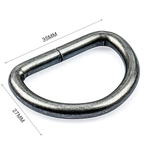 Wholesale Black Nickel Metal D Rings, Bag Accessories Iron D-ring Metal for Backpack