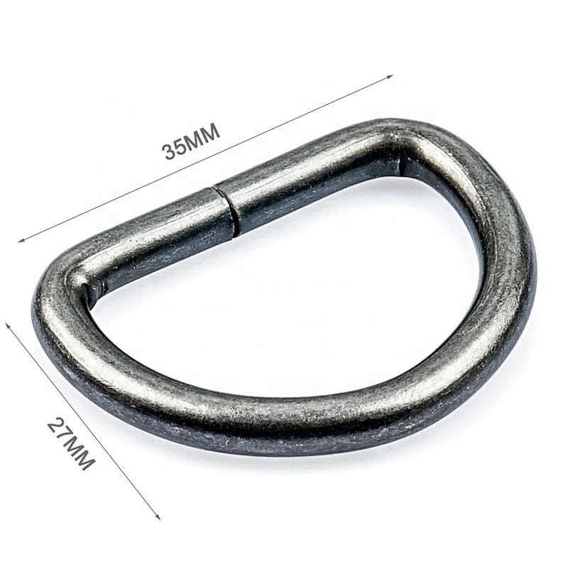 Wholesale Black Nickel Metal D Rings, Bag Accessories Iron D-ring Metal for Backpack