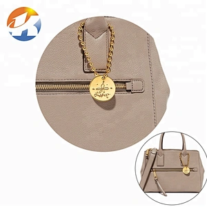 Round With Hole Hang Custom Gold Plated Logo