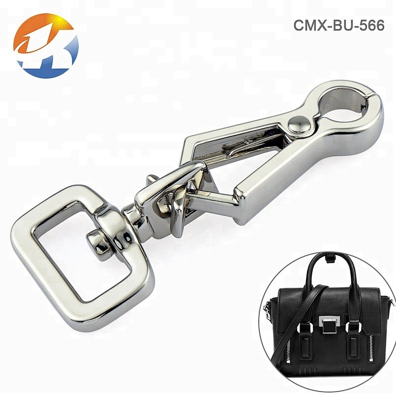 Nickel Plated Dog Collar Metal Strap Trigger Swivel Snap Hook For Bags