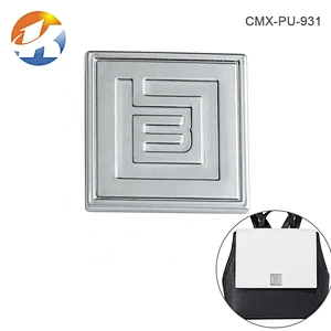 OEM ODM Handbag Square Metal Logo, Custom Made Metal Brand Label Plate for Bags