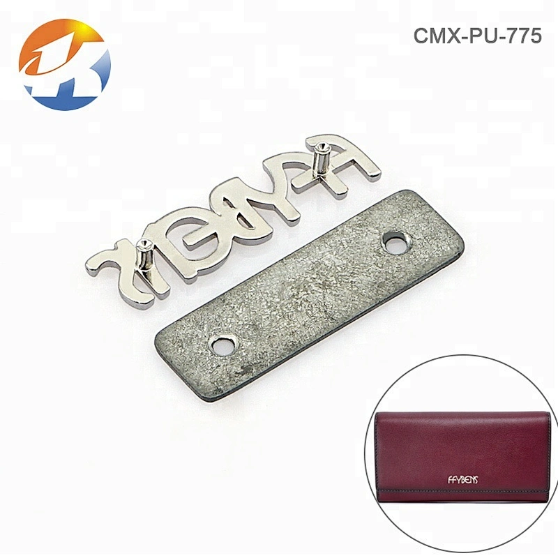 Fashion Bag Accessories Metal Logo Letters, Purse Hardware Letters Metal Logo, Custom Bag Logo Metal Letters Plate for Handbags