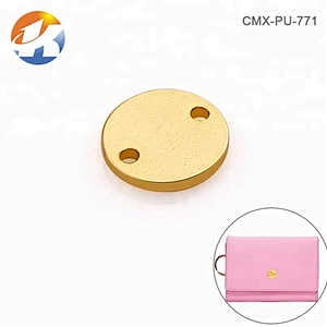 Circle Shape Small Metal Tag Logo, Sewing Metal Clothing Logo Plate, Golden Logo Brand Metal Tag Label for Clothing Swimwear