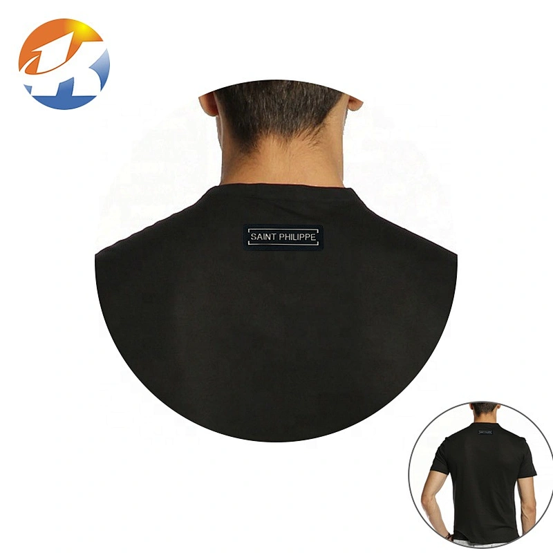 OEM ODM Customized PU Leather Label with Metal Letters Logo, Design Metal Name Plates for Handbag and Clothing