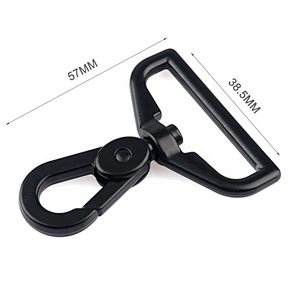 Professional Manufacturer Zinc Alloy Black Carabiner Snap Hook