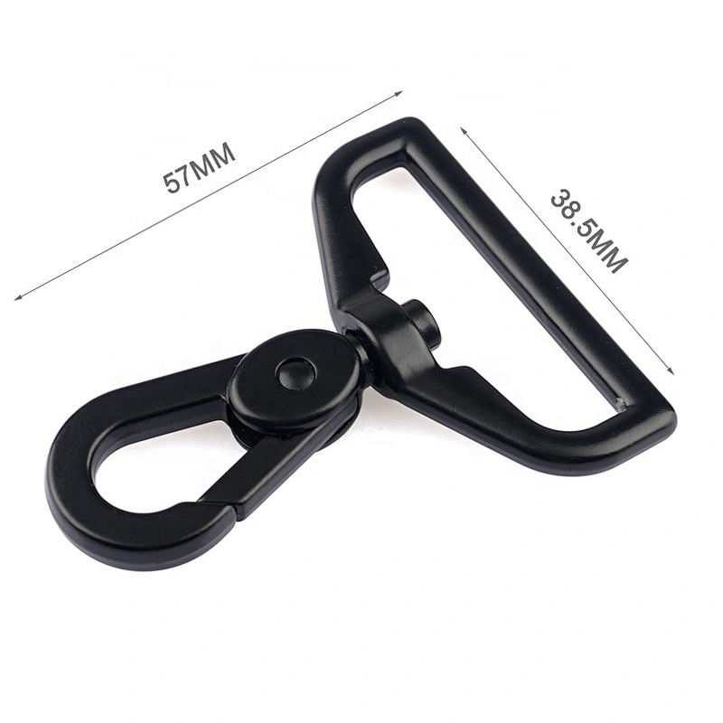 Professional Manufacturer Zinc Alloy Black Carabiner Snap Hook
