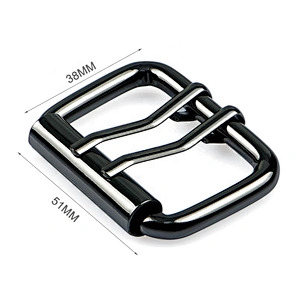 Wholesale Nickel-Free Gunmetal 38mm Metal Roller Double Pin Buckle for Belt