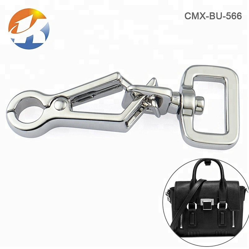 Nickel Plated Dog Collar Metal Strap Trigger Swivel Snap Hook For Bags