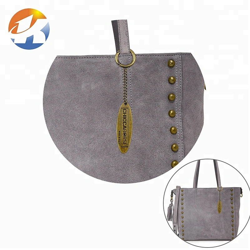 Spring Hook With Chain Handbag Hardware Custom Metal Logo Tag
