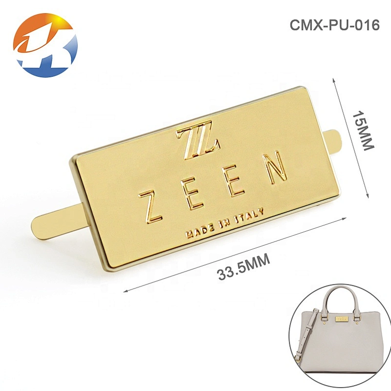 ODM OEM Alloy Metal Plate With Engraved Logo, Custom Metal Brand Logo Label For Handbags*