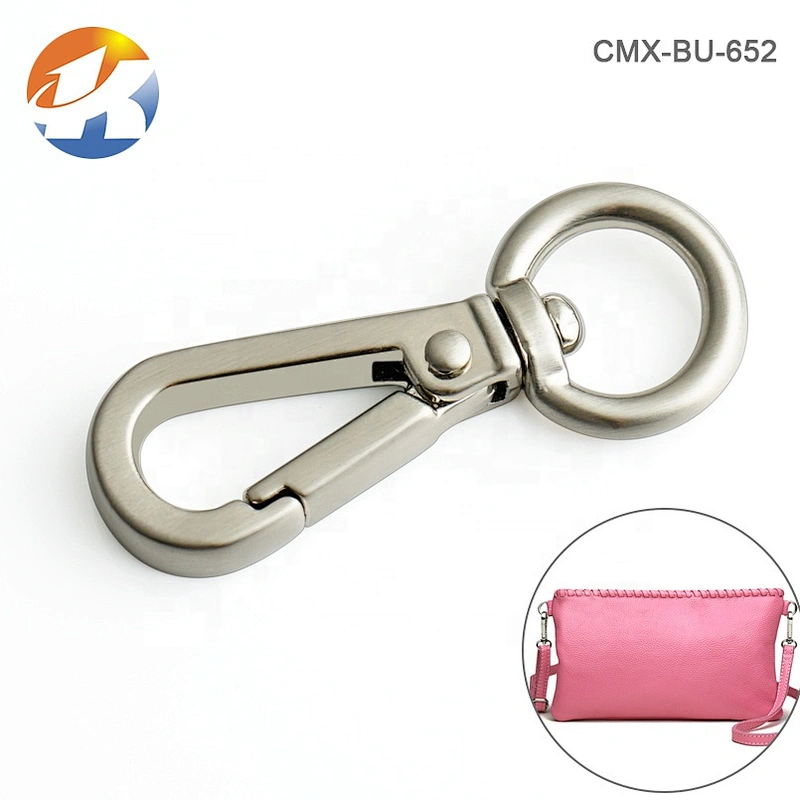 Bag Hardware Metal Snap Hook Clip Keyring, 8mm Purse Snap Spring Metal Hook Buckle for Bag