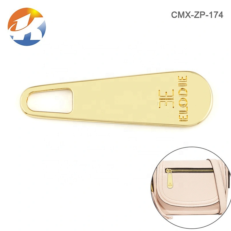 Dongguan Factory Custom Metal Zipper Pulls, Engraved Logo Metal Zipper Puller for Bag and Garment