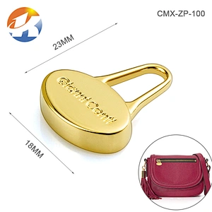 Bag Accessory Movable Head Gold Metal Zipper Pulls