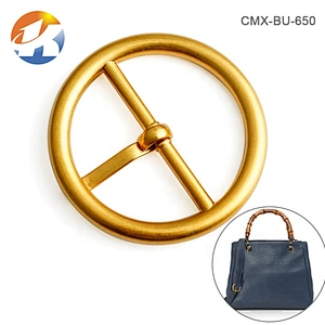 Fashion Designer Big 2 Inch Round Metal Pin Belt Buckle, Custom Circle Metal Pin Belt for Garment