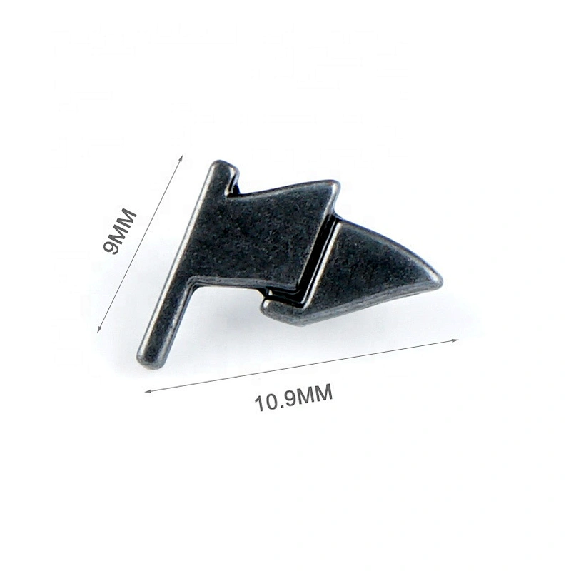 New Product Custom Small Bag Metal Purse Logo, Flag Shape Engraved Metal Tag for Bags