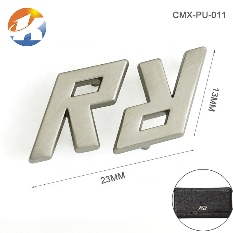 Zinc Alloy Customized Metal Logo Tag Letters For Purse